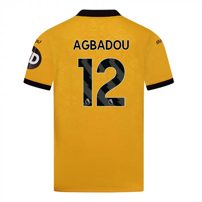Wolves Fanshop | 2025-26 Wolves Home Shirt – Junior AGBADOU 12 Wolves Merchandise Collection